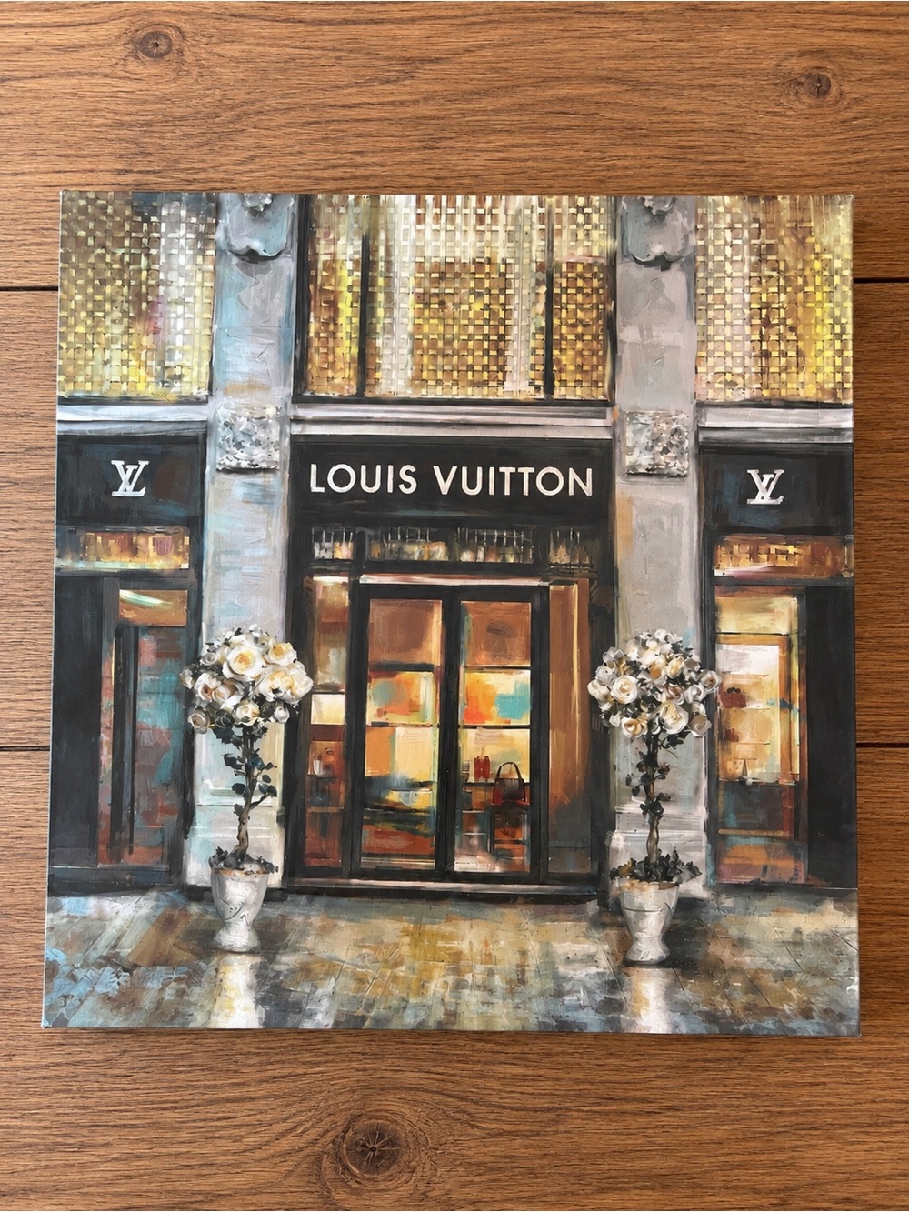 Licensed Louis Vuitton Storefront Wall Art Decor 9” Square